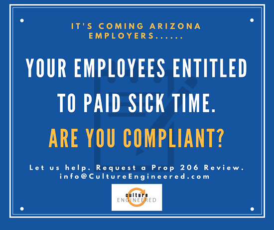 Paid Sick Time Required for AZ Employers….the silent but potentially deadly hidden dangers of Prop 206