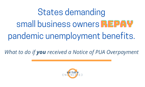 Do small business owners need to repay PUA benefits if they received PPP/EIDL funds?