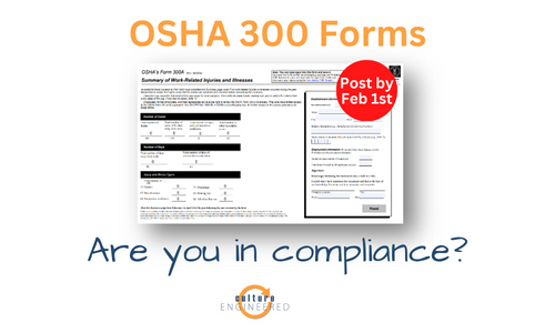 Post your OSHA 300A Form by Feb 1st!